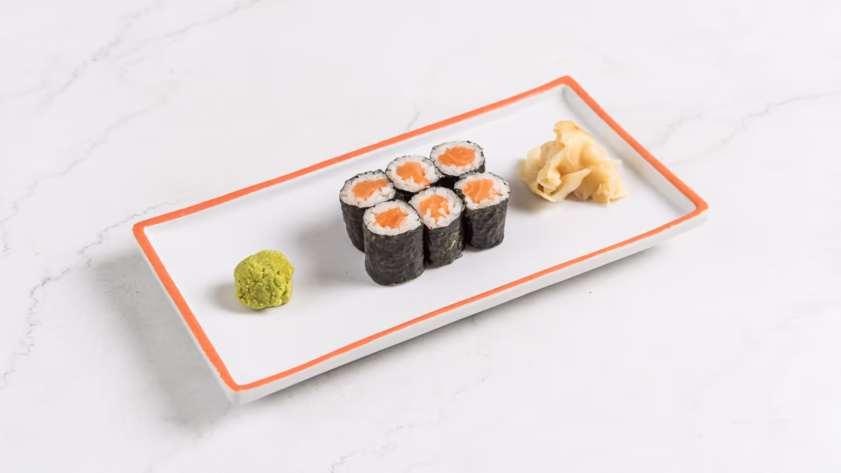 Maki με wasabi και τζίντζερ τουρσί