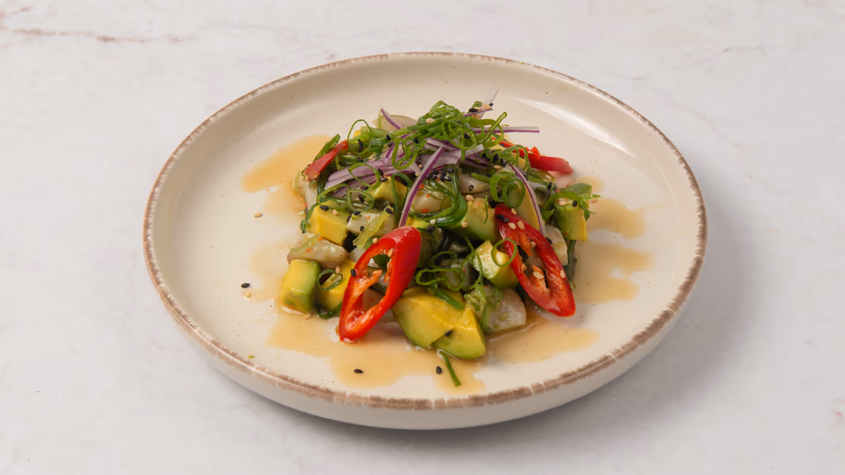 Ceviche με αβοκάντο και τσίλι
