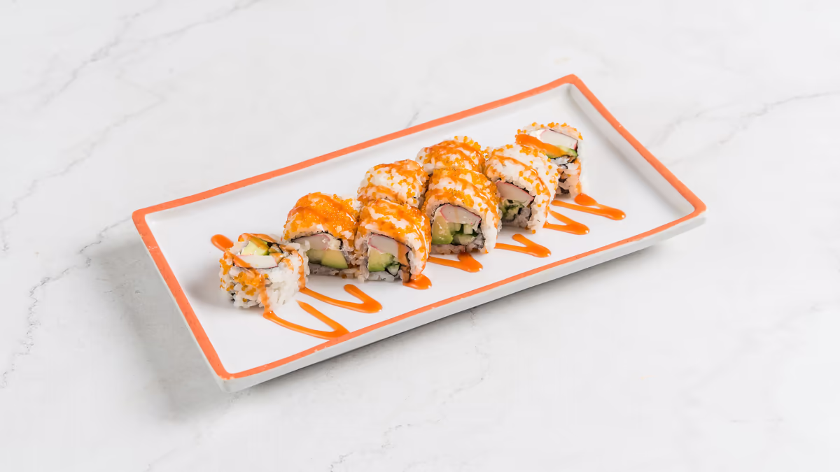 Rolls σολομού με spicy mayo